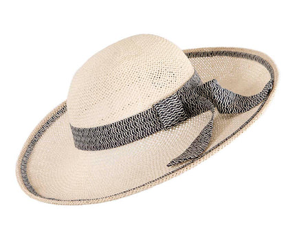 Wide brim summer racing hat by Cupids Millinery