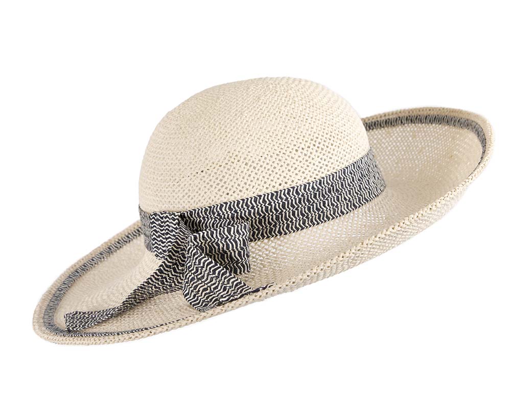 Wide brim summer racing hat by Cupids Millinery