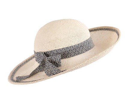 Wide brim summer racing hat by Cupids Millinery