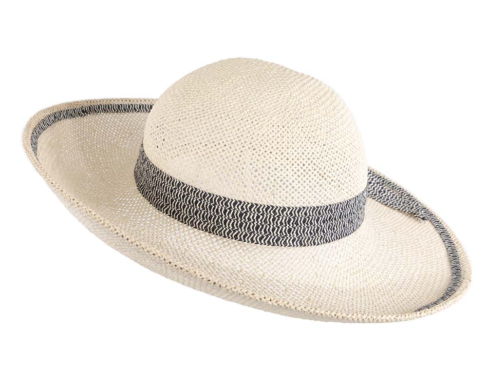 Wide brim summer racing hat by Cupids Millinery