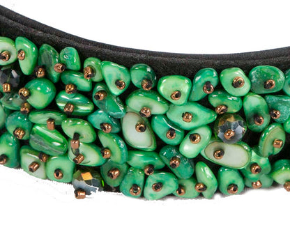 Green stones fascinator headband by Max Alexander