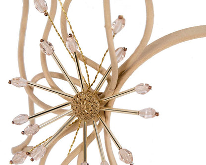 Bespoke nude fascinator by Cupids Millinery-2