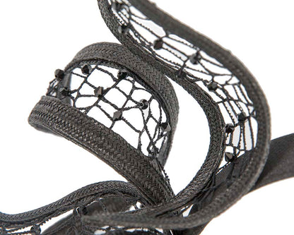 Exclusive black fascinator by Cupids Millinery Melbourne