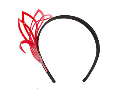 Exclusive designers red headband fascinator