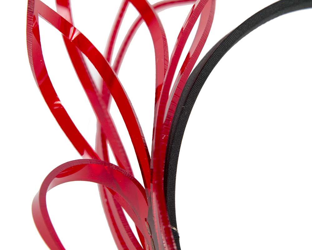 Exclusive designers red headband fascinator