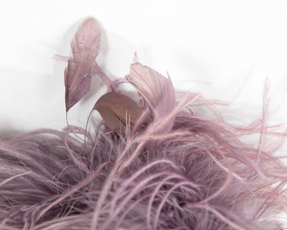 Lilac feather fascinator by Cupids Millinery