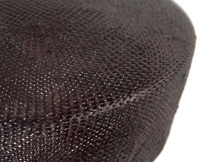 Large black beret hat by Cupids Millinery