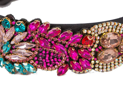Jewellery covered fascinator headband by Cupids Millinery