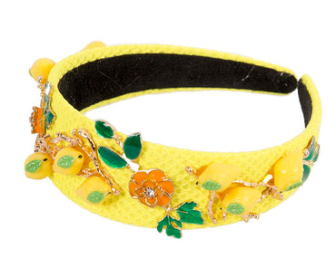 Yellow fascinator headband by Cupids Millinery-1