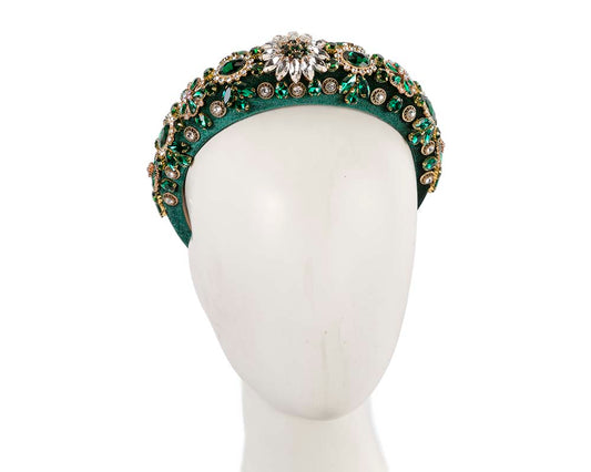 Green fascinator headband by Cupids Millinery-0