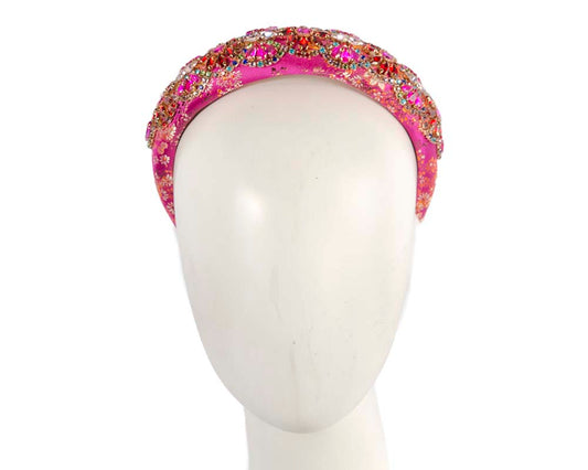 Exclusive fuchsia headband fascinator by Cupids Millinery