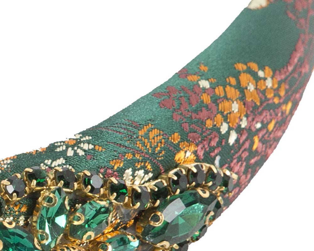 Exclusive green headband fascinator by Cupids Millinery CU552