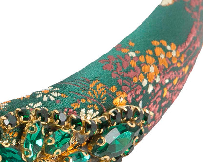 Exclusive green headband fascinator by Cupids Millinery CU552
