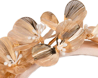 Exclusive gold headband fascinator by Cupids Millinery CU553