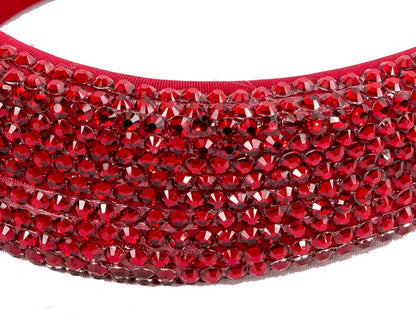 Sparkling red fascinator headband-2