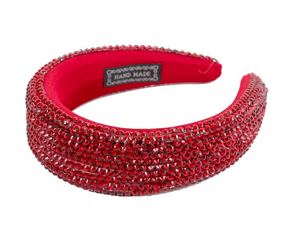 Sparkling red fascinator headband-1