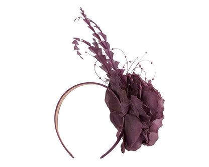 Plum flower fascinator headband-3