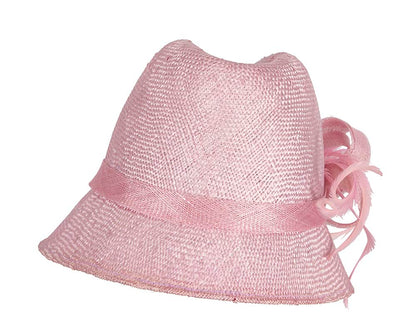 Lilac straw fedora hat by Cupids Millinery