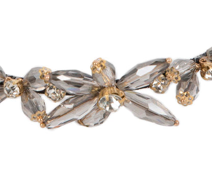 Petite silver crystal headband fascinator CU575-2
