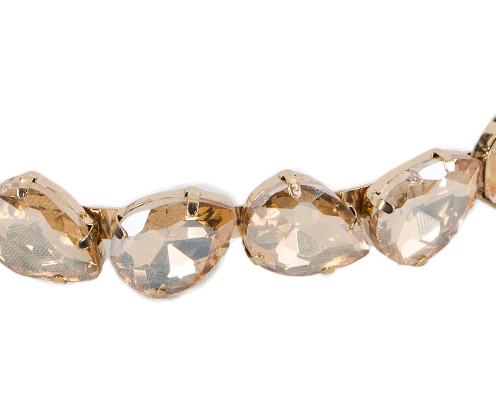 Petite gold crystal headband fascinator-2