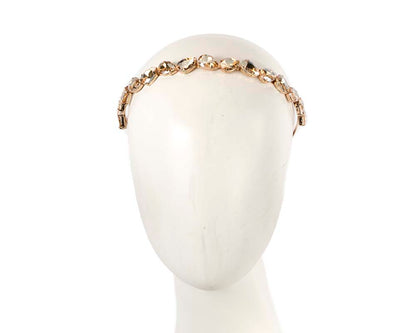 Petite gold crystal headband fascinator-0