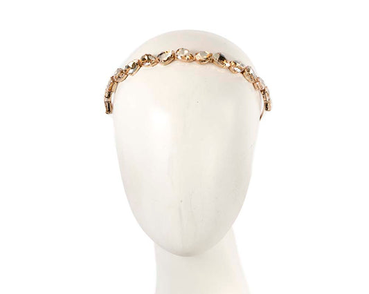 Petite gold crystal headband fascinator-0