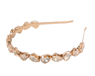 Petite gold crystal headband fascinator-1