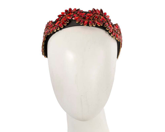 Red crystal headband by Cupids Millinery CU582-0