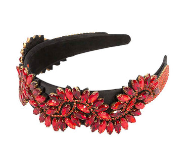 Red crystal headband by Cupids Millinery CU582-1