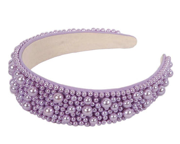 Lilac pearl fascinator headband by Cupids Millinery CU593-1