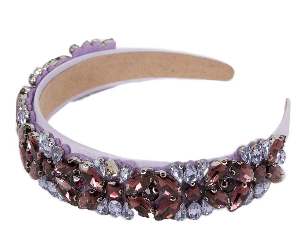 Lilac crystal headband by Cupids Millinery-1