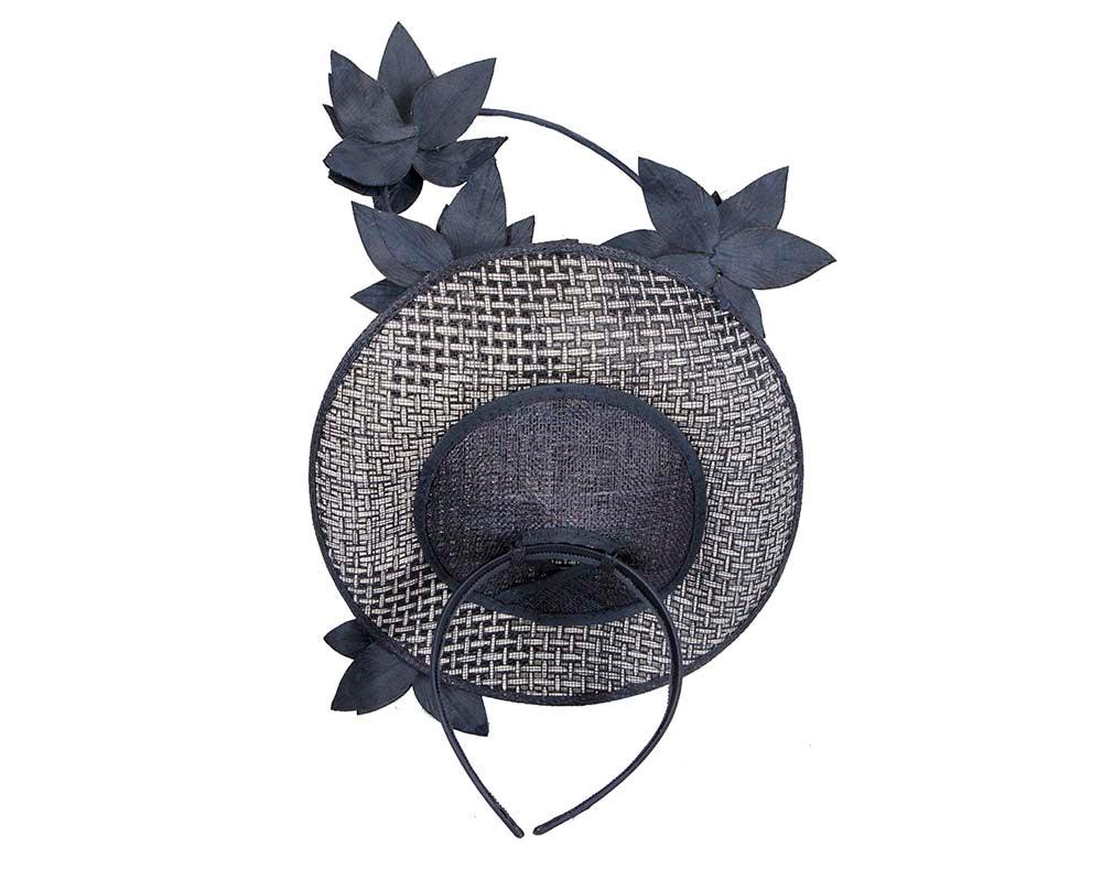 Bespoke navy and white fascinator