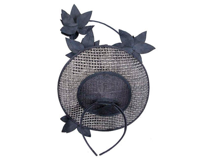 Bespoke navy and white fascinator