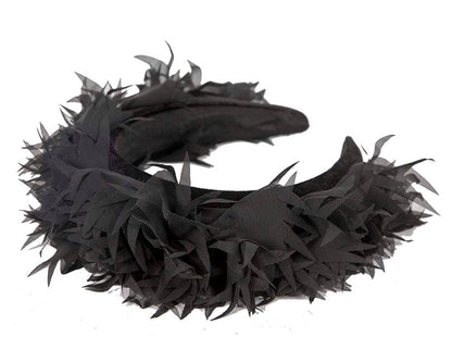 Exclusive black headband fascinator by Cupids Millinery CU628