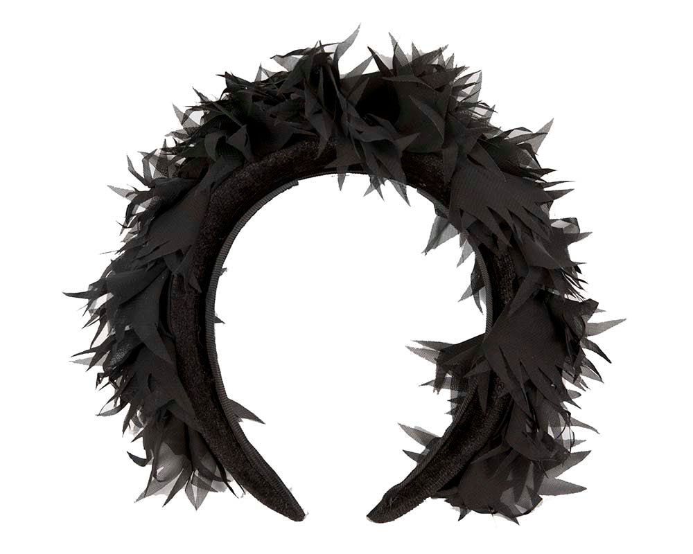 Exclusive black headband fascinator by Cupids Millinery CU628