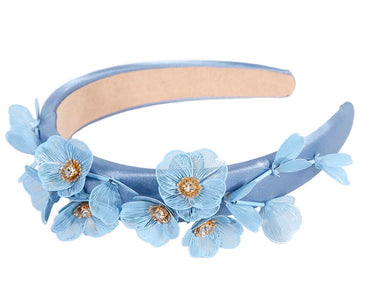 Fashion blue fascinator headband by Cupids Millinery