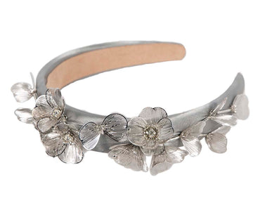 Fashion silver fascinator headband by Cupids Millinery