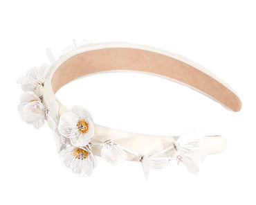 Fashion white fascinator headband by Cupids Millinery