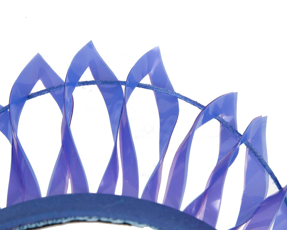 Exclusive blue crown fascinator-2