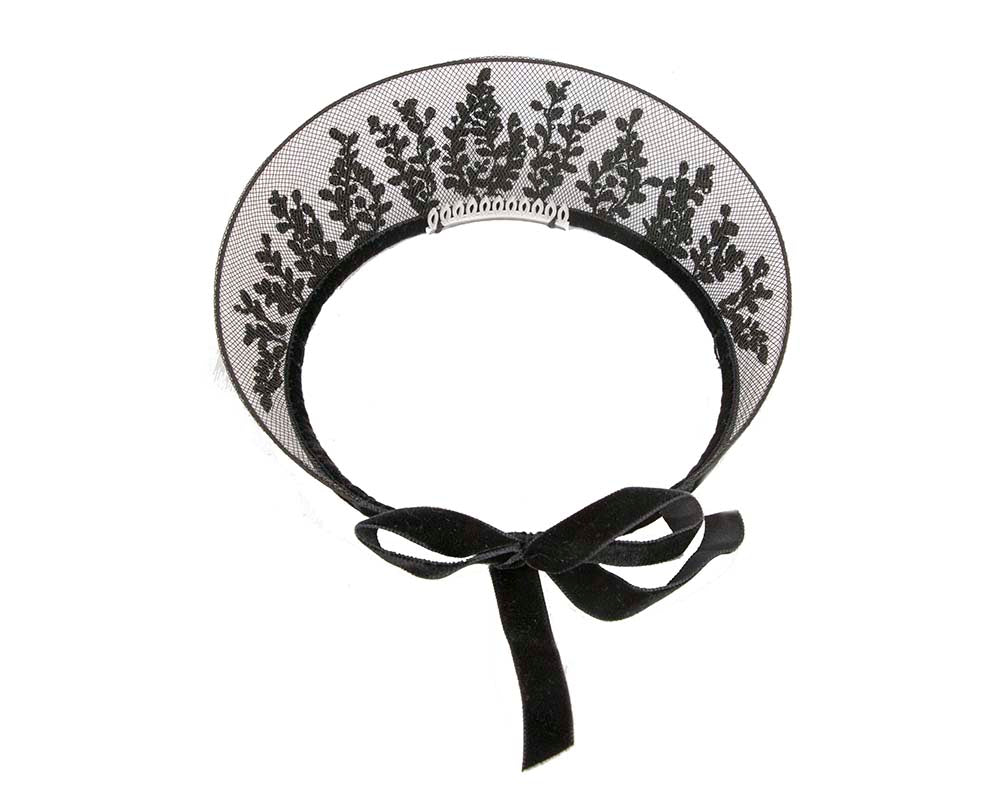 Exclusive black crown fascinator
