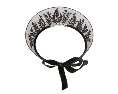 Exclusive black crown fascinator