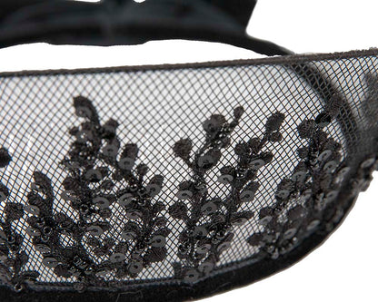 Exclusive black crown fascinator
