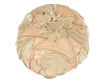 Pink and gold pillbox fascinator-2