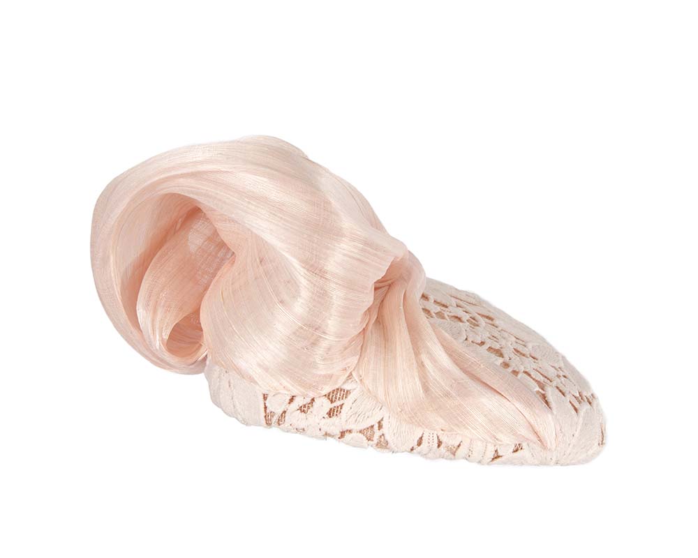 Pink lace pillbox fascinator by Cupids Millinery-2