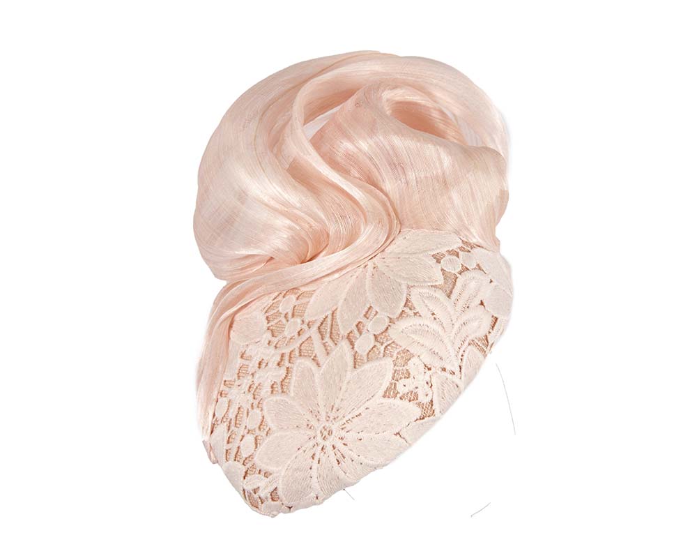 Pink lace pillbox fascinator by Cupids Millinery-1