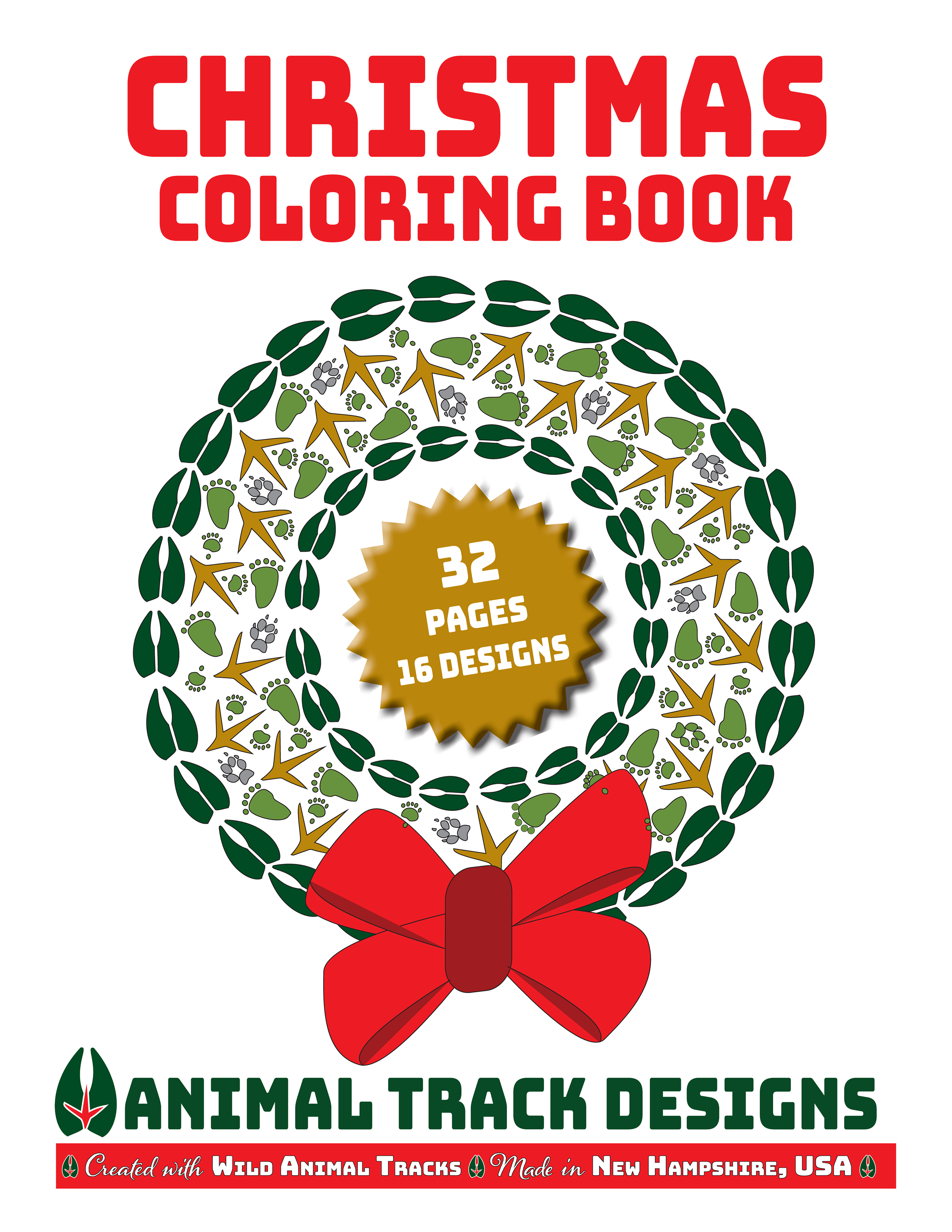 Christmas Coloring Book - Animal Track Designs-0
