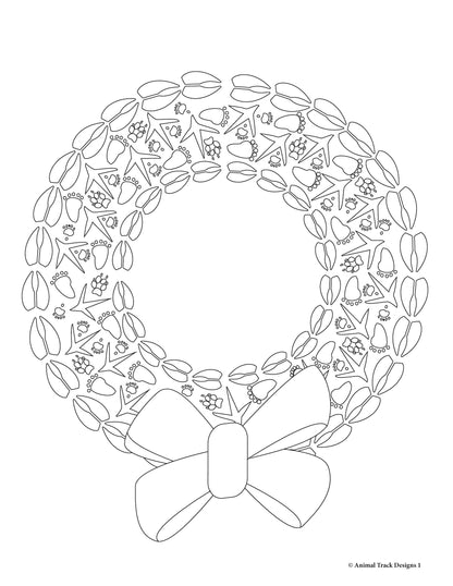 Christmas Coloring Book - Animal Track Designs