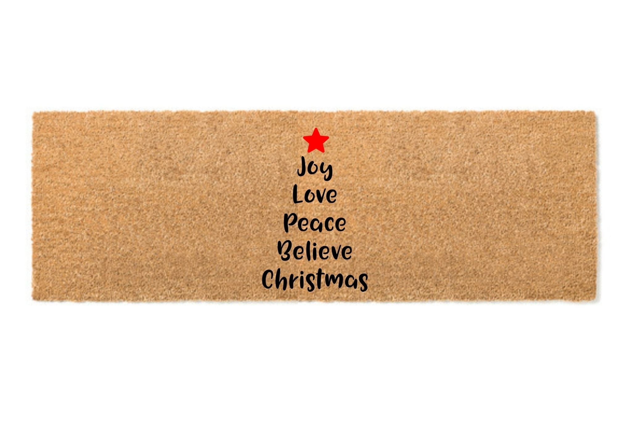 Christmas tree words doormat
