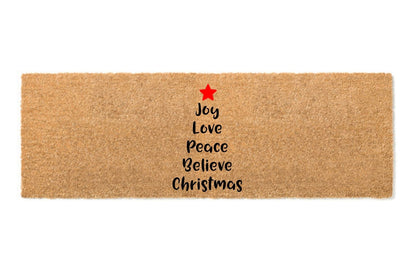 Christmas tree words doormat