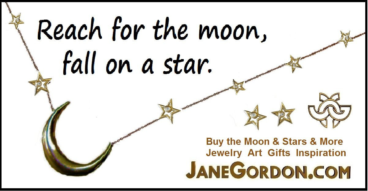Star Earrings-Solid Stars-14K with black diamonds or semi-precious